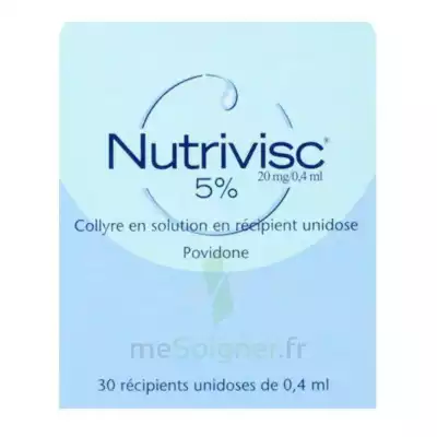Nutrivisc 5 % (20 Mg/0,4 Ml) Collyre Sol En Récipient Unidose 30unidoses/0,4ml à Auterive